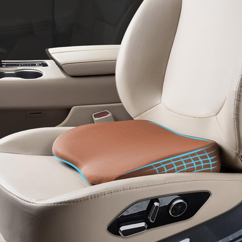 Sothuba Car Seat Cushion for Driving,Car Booster Seat Cushion for Short Drivers,Portable Driver Seat Cushion to Raise Height 3.5 in,Office Chair Back Support Pillow for Lower Back Pain Relief - Image 1